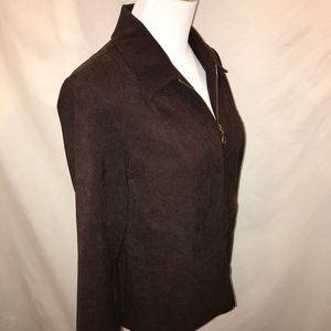 Lightweight Brown Zip Up Jacket